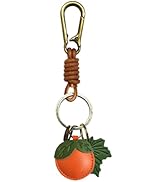 ZOUITY Leather Leaf Fruit Keychain Retro Accessories,Cute Keychains for Women Bag,Key Organizer,C...