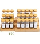 KitchenEdge Expandable Spice Rack Organizer for Cabinet, 3-Tier Shelf for Spice Organization (11”...