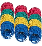 AMUU Rubber Bands 500pcs #16 rubber band Multicolor Small Rubber Bands for Office School Home siz...
