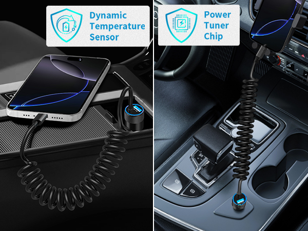 MFi Certified 4.8A USB Fast Car Charging Cigarette Lighter Adapter iPhone Car Charger Fast Charging