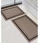 chakme 2 Piece Bathroom Rug Sets, Ultra Thin Bath Mat Quick Dry, Absorbent, Non Slip, Machine Was...