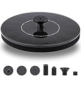 LAWOHO Solar Fountain Pump 1.5W Upgraded Submersible Solar Water Fountain Panel Kit for Bird Bath...