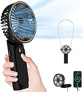 TUNISE Portable Handheld Fan, Portable Fan Rechargeable, 4000mAh, 180° Adjustable, 6 Speed Wind, ...