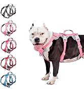 No Escape Dog Harness, Escape Proof Harness, Reflective Harness with Padded Handle, Breathable, D...