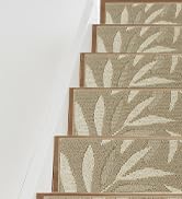 JSEI Stair Treads for Wooden Steps with Leaf Pattern, 14 Pack 9" X 28" Carpet Stair Treads Non-Sl...