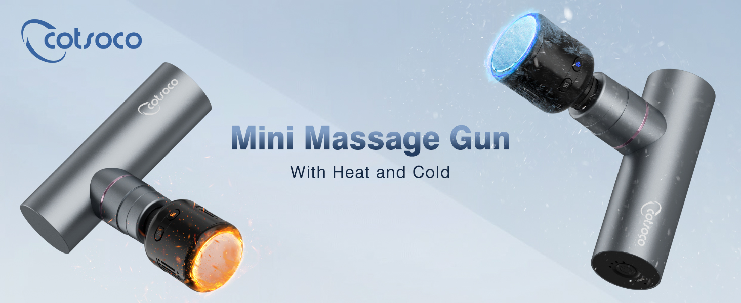 cotsoco Mini Deep Tissue Massage Gun with Heat and Cold Therapy