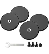 Magnetpro 4 Pieces Strong Rubber Coated Mounting Magnets Anti-Scratch, 20 LBS of Adhesive Power, ...