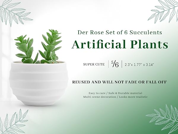 Fake Plants for Bedroom Aesthetic Living Room Office Shelf Bathroom Decor