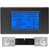 DC Multifunction Battery Monitor Meter, 6.5-100V, 0-100A (Widely Applied to 12V/24V/48V RV/Car Ba...