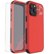 X-belmox for iPhone 15 Pro Max Case, [Non-Slip] Drop Proof Shockproof 3 in 1 Rugged Protection He...
