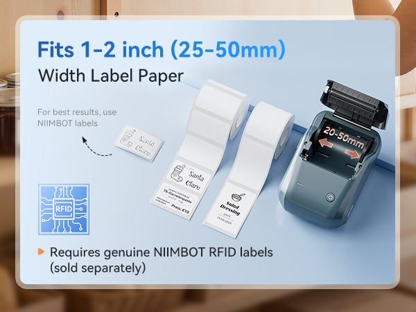 Print 1-2inch(25-50mm) Width Label Paper