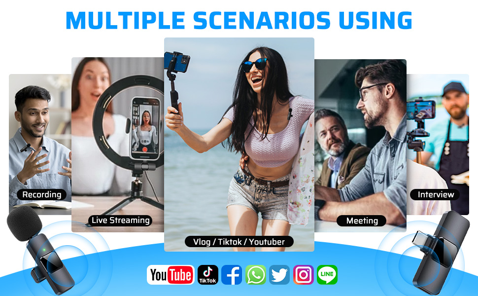 lapel microphone, wireless lavalier microphone for Android