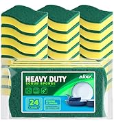 AIDEA Sponges Kitchen, 24 Pack Heavy Duty Dish Sponge, Cleaning Dish Scrubber Sponge for Home and...