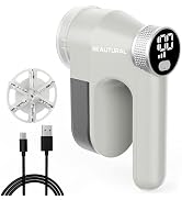 BEAUTURAL Fabric Shaver, Rechargeable Lint Remover, Electric Portable Sweater Defuzzer with 3 Spe...