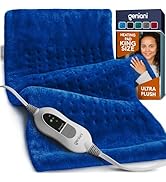 GENIANI Electric Heating Pad for Back Pain &amp; Cramps Relief, Electric Throw, Auto Shut Off, Machin...