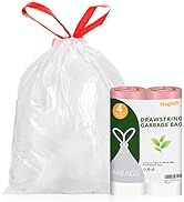 Drawstring Small Trash Bags, Magesh 4 Gallon Trash Bag Drawstring Extra Thick, Small Garbage Bags...