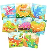 Zeoddler Wooden Puzzles for Toddlers, 8 Pack Dinosaur Jigsaw Puzzles for Kids3-5, 9 Pieces Presch...