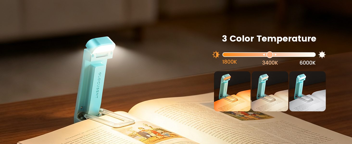 Glocusent USB Rechargeable Book Light