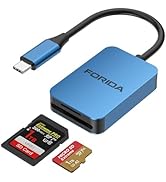 FORIDA USB SD Card Reader, USB C 3.0 High Speed Dual Card Adapter Support DDR200 UP to 175MB/S, C...