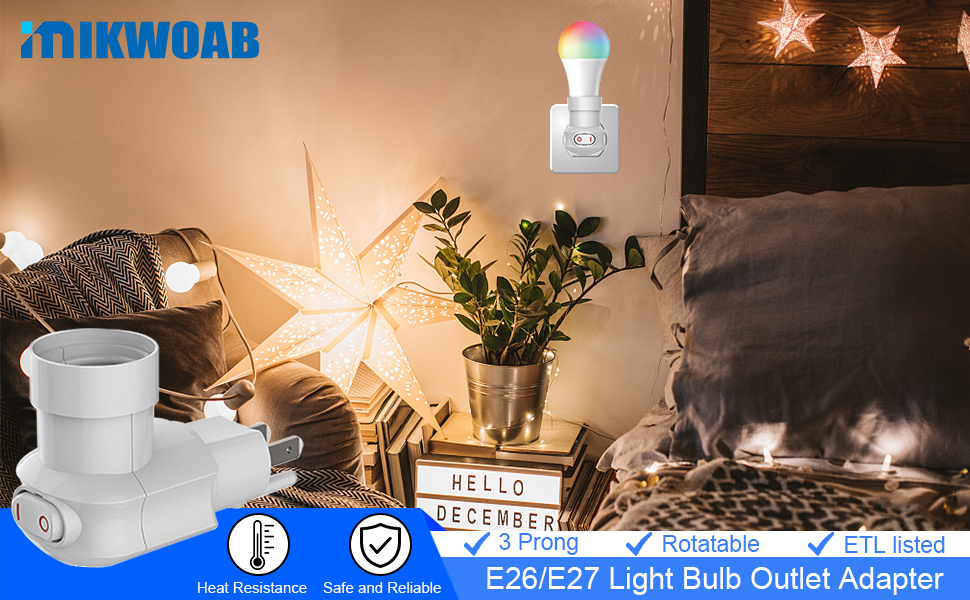 rotatable socket converter 3 prong