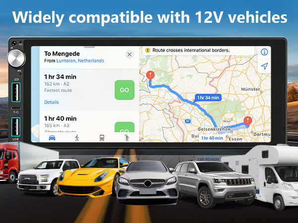 single din touch screen