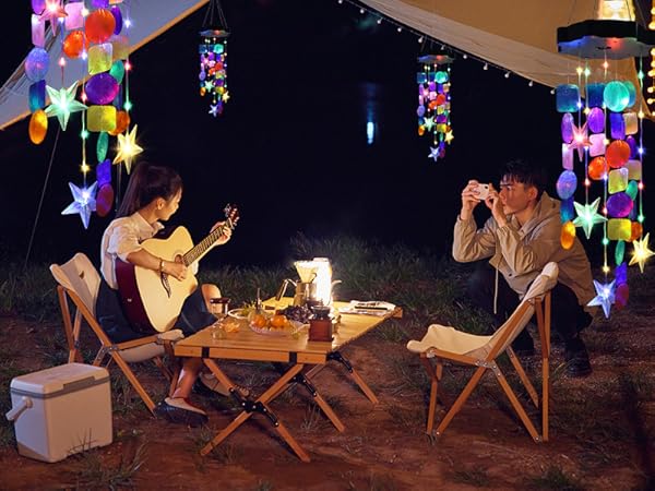 solar shell wind chimes