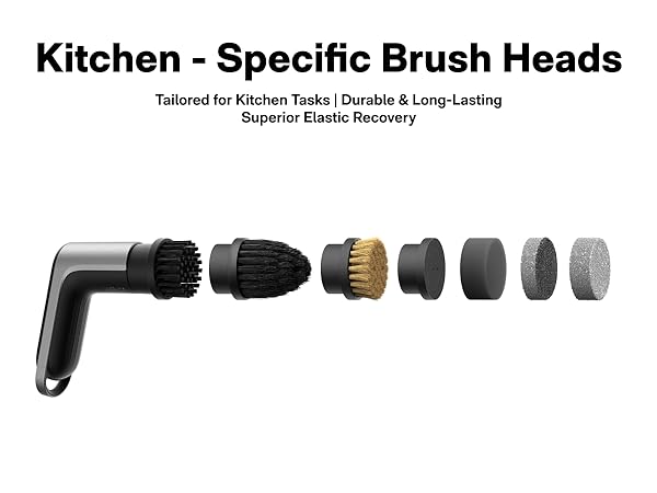 kitchen specific 6 brush heads