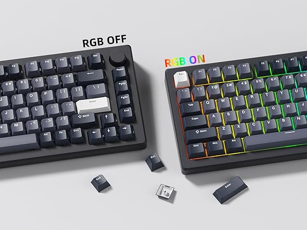 Womier Keyboard Keycaps - PBT Keycaps for Mechanical Keyboard Cherry Profile Key caps