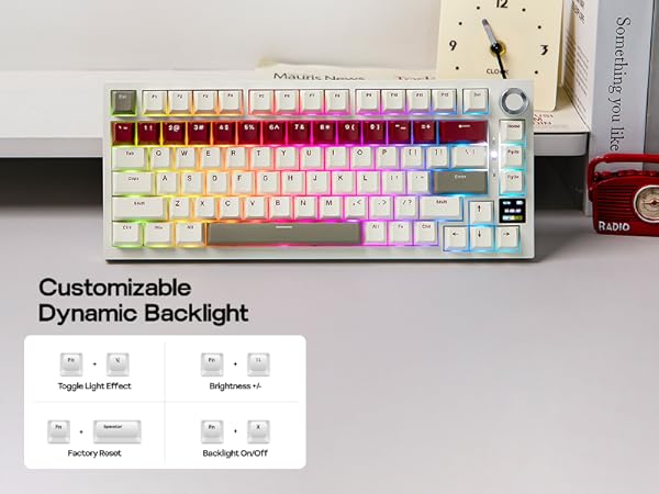 AK820 PRO Wireless Mechanical Gaming Keyboard with Screen