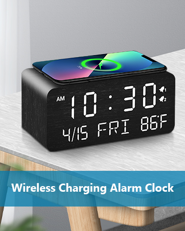 wireless charging clock