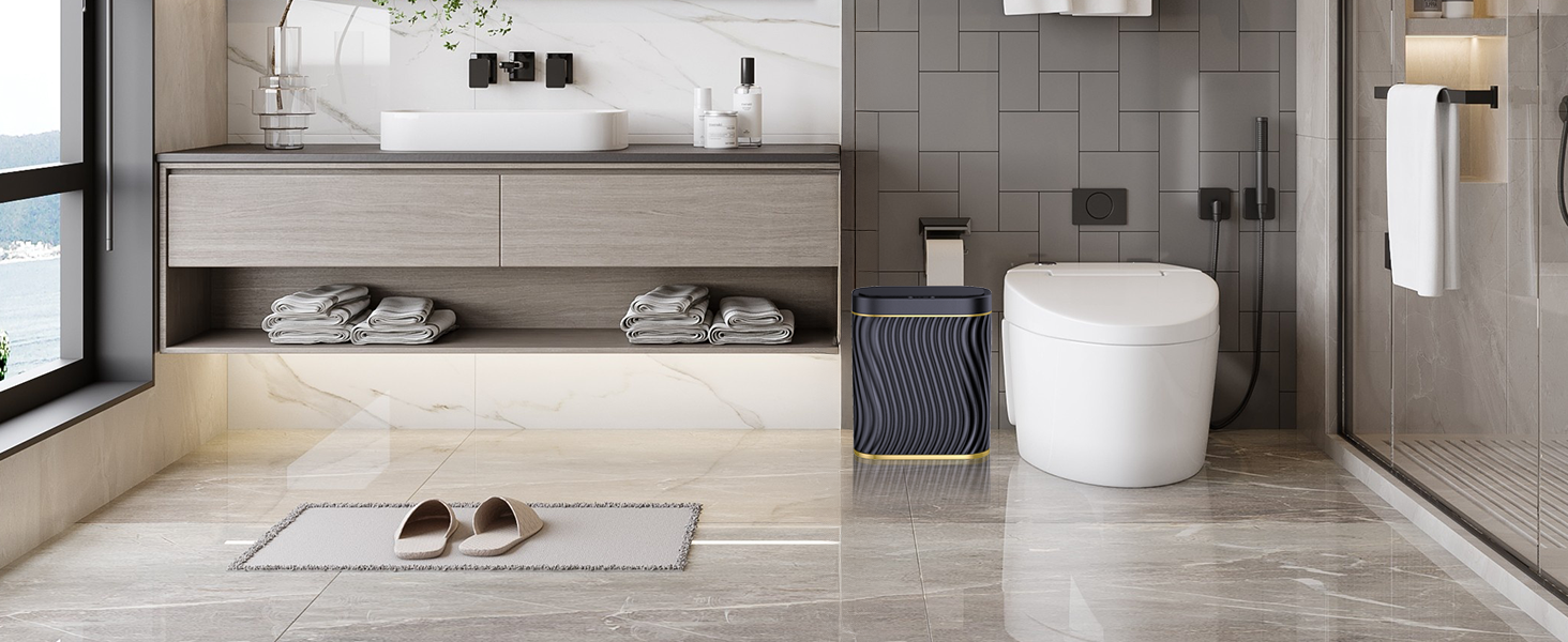 Bathroom Small Trash Can with Automatic Touchless Lid