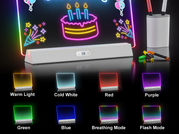 Rechargeable LED Note Board