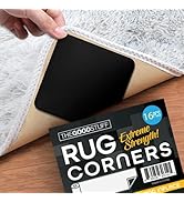 Non Slip Rug Corner Grippers Pads [16 Pack] Simple Double Sided Rug Tape Pads for Hardwood Floors