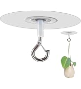 Adhesive Ceiling Hook-Weight-Bearing Stick-On Ceiling Hooks, Drill Free Hanging Ceilings Hook wit...