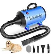 Dog Blower Grooming Dryer, Low Noise Pet Dryer Adjustable Speed and Temperature,5.2HP/ 3800W Dog ...