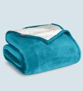 Bare Home Sherpa Fleece Blanket - Twin/Twin Extra Long - Blanket for Bed, Sofa, and Couch - Warm ...