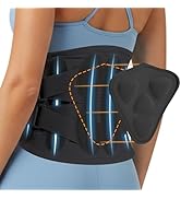 DOKIBI Back Brace for Lower Back Pain Relief for Women Adjustable Lumbar Support Belt Breathable ...