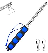 BONWIN 1.6M Telescopic Handheld Flagpoles with Clips, 5.25 Feet Thick Portable Stainless Steel Te...
