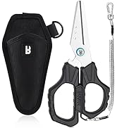 Booms Fishing S04 Fishing Scissors for Braided Line, 6.1" Fishing Line Cutter Saltwater and Fresh...