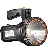 BUYSIGHT Rechargeable Spotlight Flashlight 120000 Lumens Handheld Spot Light LED Flashlight with ...