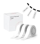 NIIMBOT White Cable Label Maker Tape for D11/D110/D101 Label Maker, 12.5 x 109 mm (0.49'' x 4.29'...