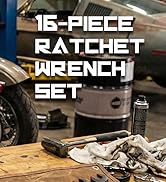 ironcube Ratcheting Wrench Set 16 Piece - Metric and Standard - Black Combination Ratchet Wrenche...