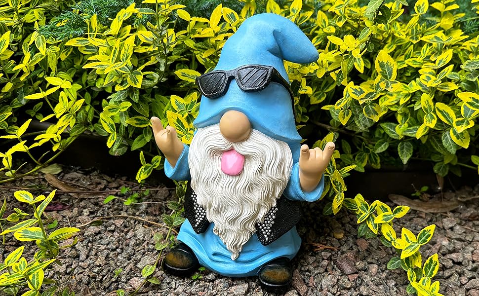Garden Gnome zen Rocker Gnome House Fairy set Miniature Figurines Kit Accessories Mood Lab