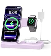 Wireless Charger Stand Charging Station: 3 in 1 Charger Multiple Devices for Apple iPhone 17 16e ...