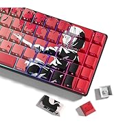 Japanese Anime Keycaps Shine Throgu Key Caps,Cherry Keycaps130 Keys PBT Dye Sublimation Custom Ke...