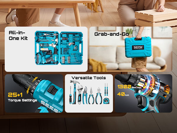 SEESII 190PCS TOOL KIT