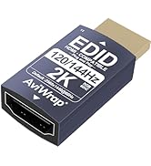 AviWrap HDMI EDID Emulator Passthrough,HDMI 2.1 1440p@144Hz Compact Male to Female Adapter,1080p@...