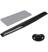ABRONDA Gel Keyboard &amp; Mouse Wrist Rest Set - Keyboard Wrist Rest Pad &amp; Mouse Support for Office ...