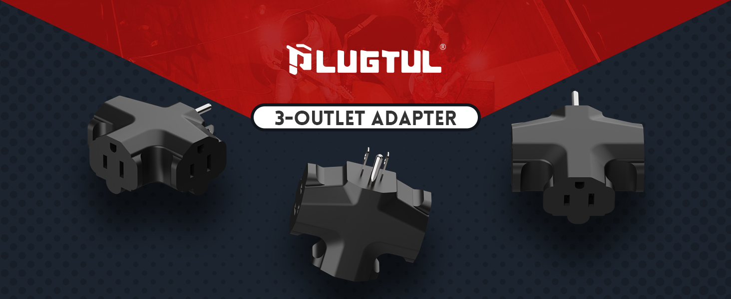 3 way plug adapter 3 plug wall adapter three prong outlet adapter