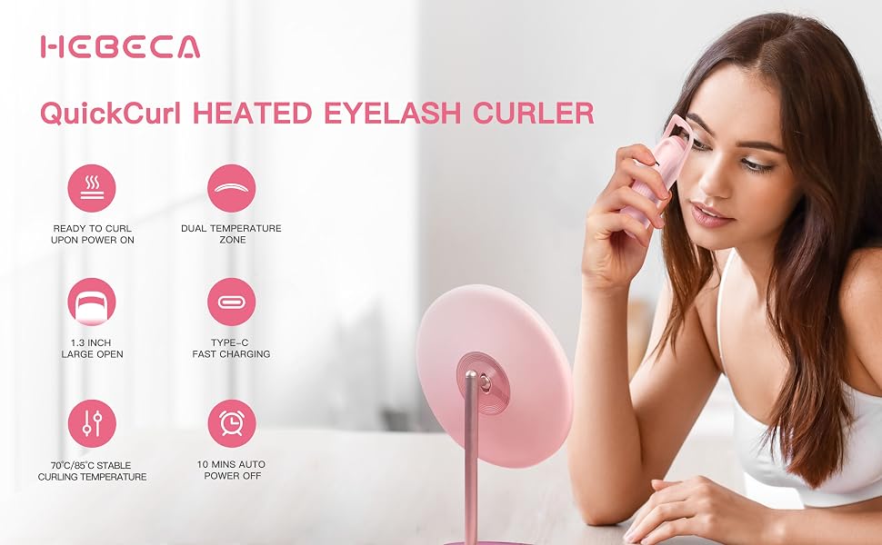 HEBECA Quickcurl heated eyelash curler quickcurl 2sencond fast up